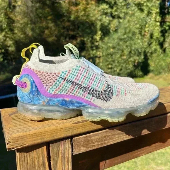 Nike Air VaporMax 2020 Flyknit Men’s 7.5 CJ6740-001 Platinum Multi Color - Picture 1 of 6